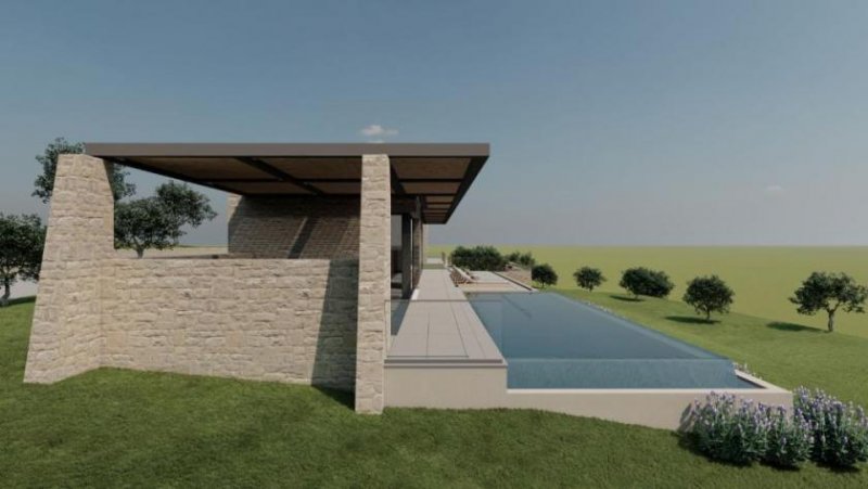 Litsarda Kreta, Litsarda: Ruhiges Grundstück mit Baugenehmigung und atemberaubender Aussicht auf die Landschaft zu verkaufen Grundstück